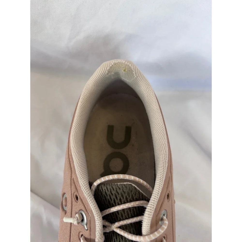 On Cloud Running Shoes Womens 8.5 Rose Olive Green Sneakers 19.99502